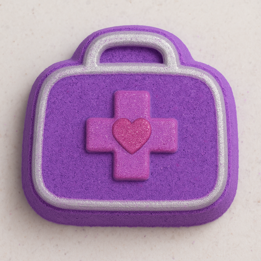 First Aid Kit Bath Bomb | Surprise Color Inside | Foamy Fizzy Gift for Nurse or Doc McStuffins