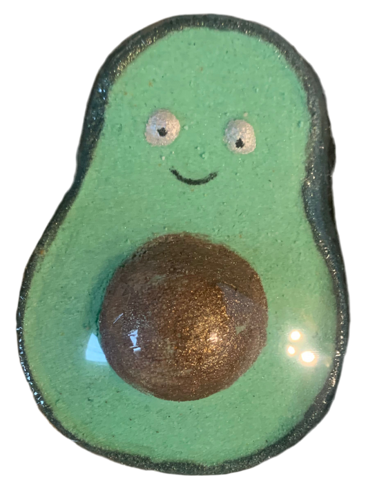 Happy Avocado Foaming Bath Bomb with Essential Oil
