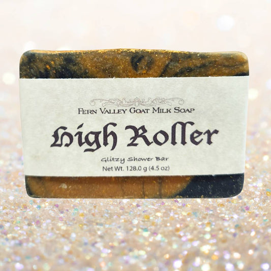 Natural Goat Milk Soap | High Roller - A Glitzy Shower Bar for Her