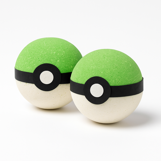 Pokéball Bath Bomb with blind surprise figure toy