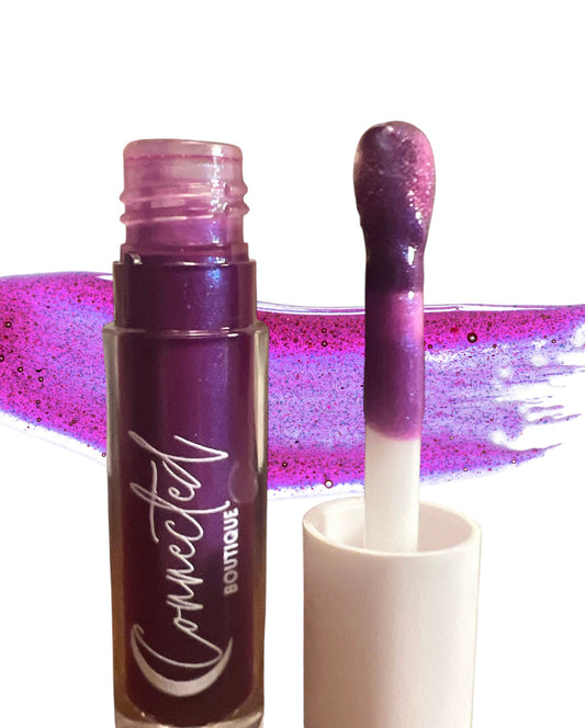Stargazer -Duochrome Purple‑Pink Shift Lip Gloss with Vanilla Scent