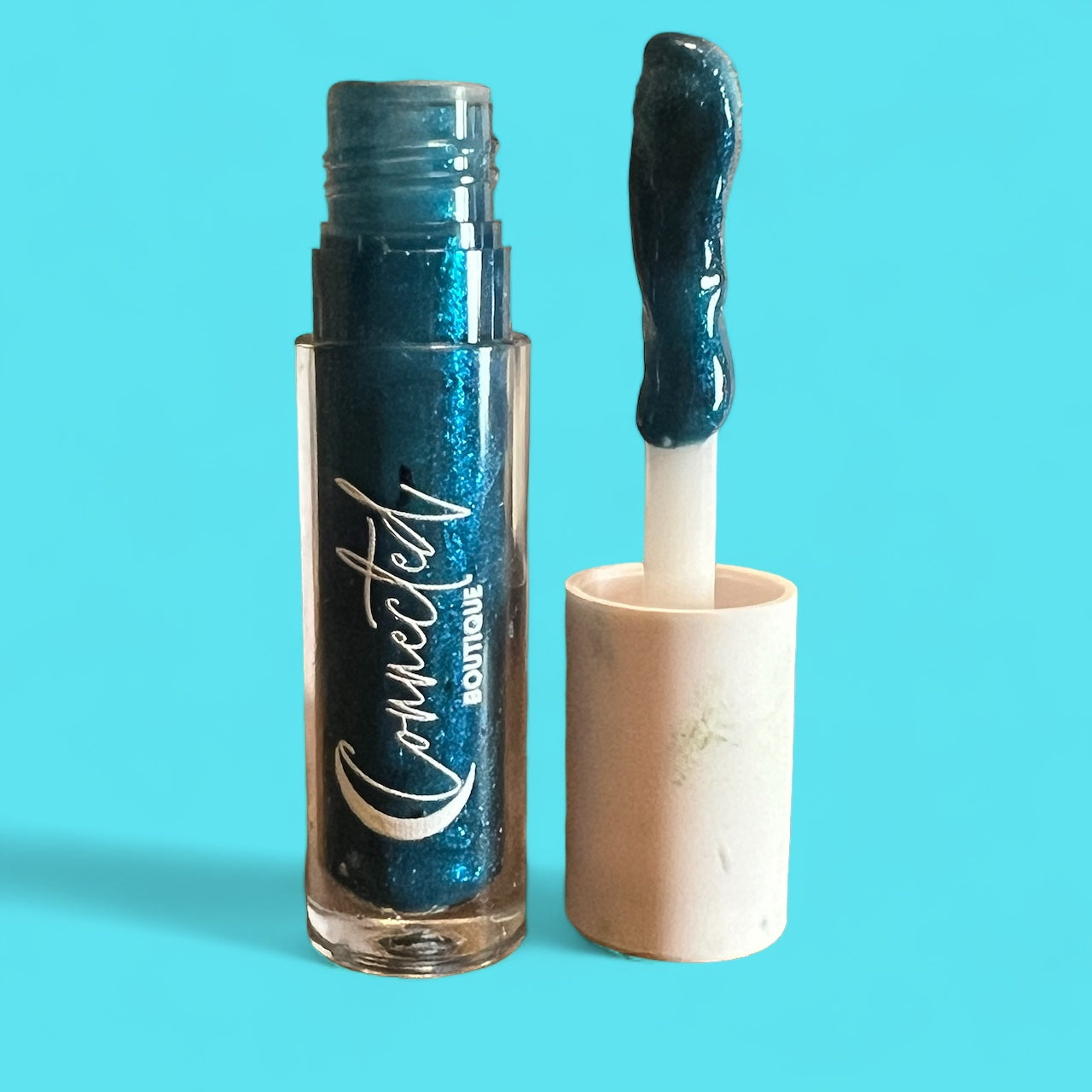 80s- Turquoise Duochrome Lip Gloss – Vanilla‑Scented Cool Shine