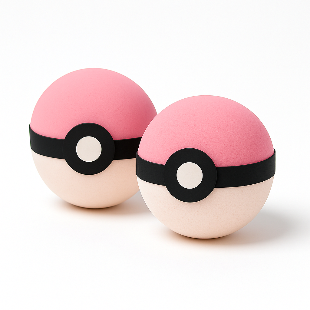 Pokéball Bath Bomb with blind surprise figure toy