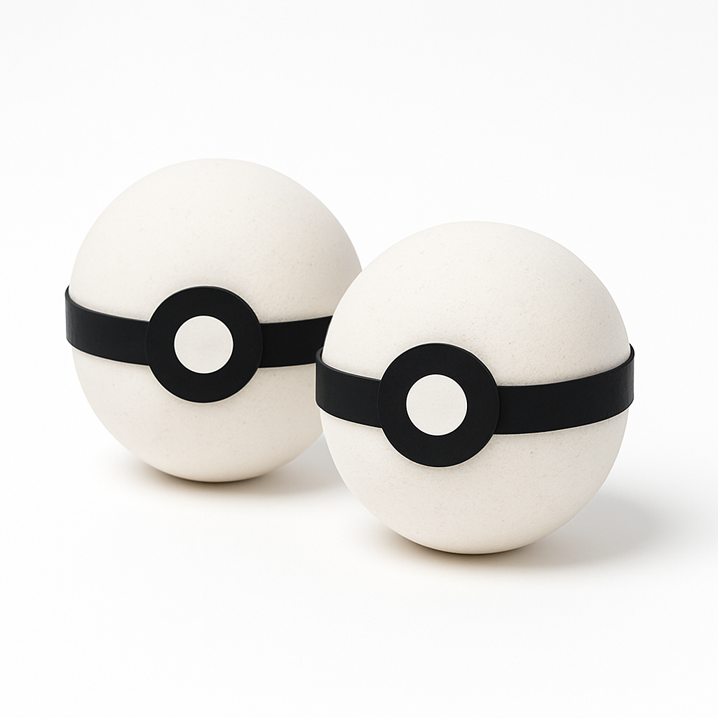 Pokéball Bath Bomb with blind surprise figure toy