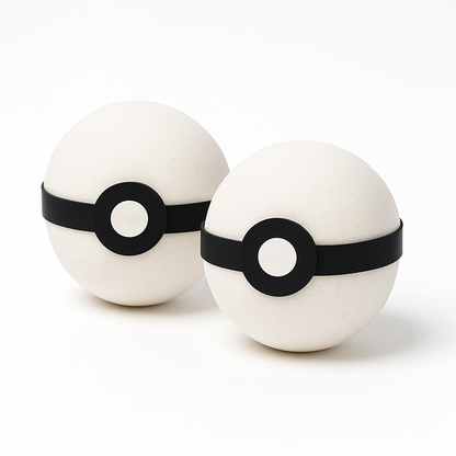Pokéball Bath Bomb with blind surprise figure toy