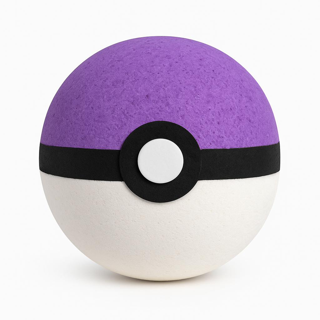 Pokéball Bath Bomb with blind surprise figure toy