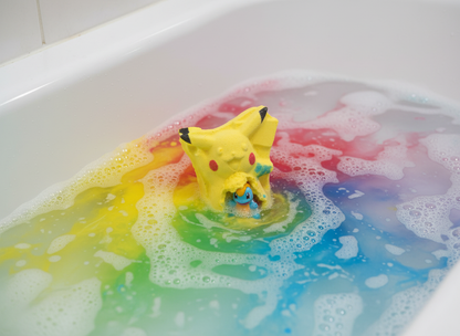 Bath Bomb Fizzing with Surprise