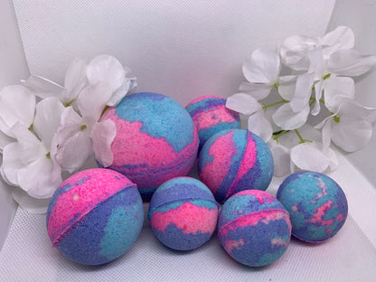 Blue RAZZ Raspberry Pink and Blue Hydrating Scented Bath Bomb!