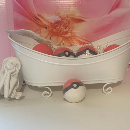 Pokéball Bath Bomb with blind surprise figure toy inside!