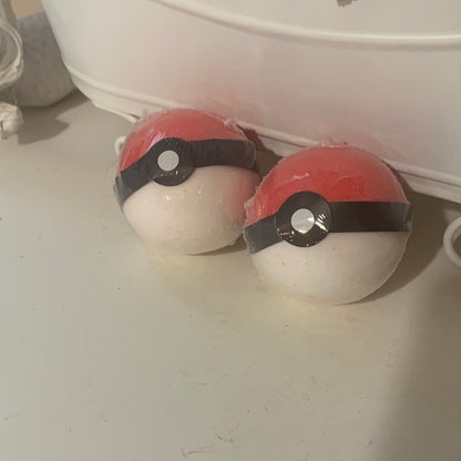 Pokéball Bath Bomb with blind surprise figure toy inside!