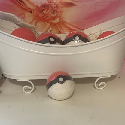 Pokéball Bath Bomb with blind surprise figure toy inside!