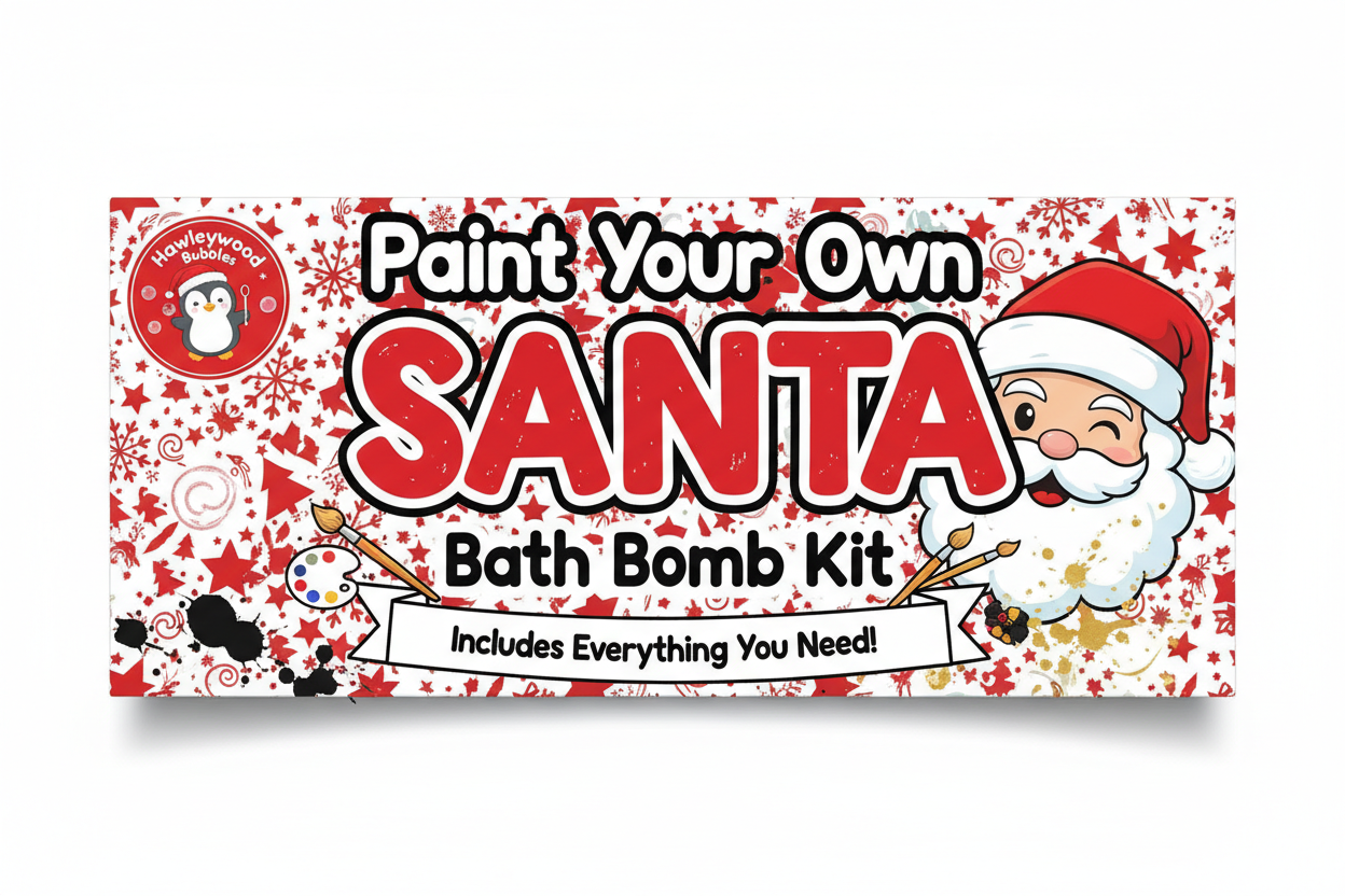 Paint Your Own Santa - Rectangular Label