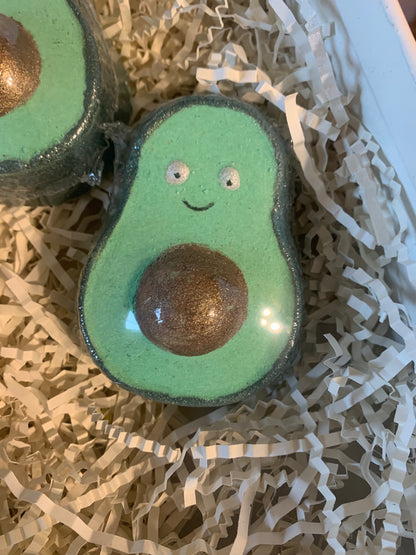 Happy Avocado Foaming Bath Bomb with Essential Oil