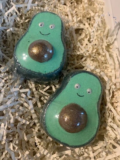 Happy Avocado Foaming Bath Bomb with Essential Oil