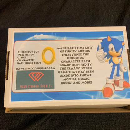 4 Piece Hand-painted Sonic Bath Bomb Gift Boxed Set