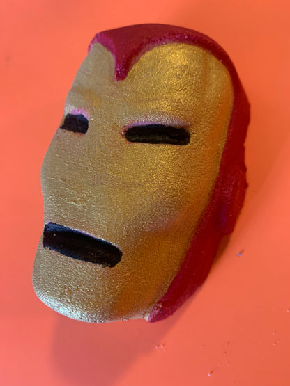 Masked Suited Man of Iron Hero Avenge Character Bath Bomb with surprise inside