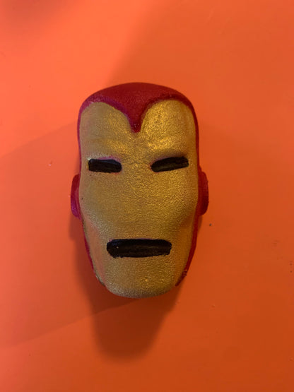 Masked Suited Man of Iron Hero Avenge Character Bath Bomb with surprise inside