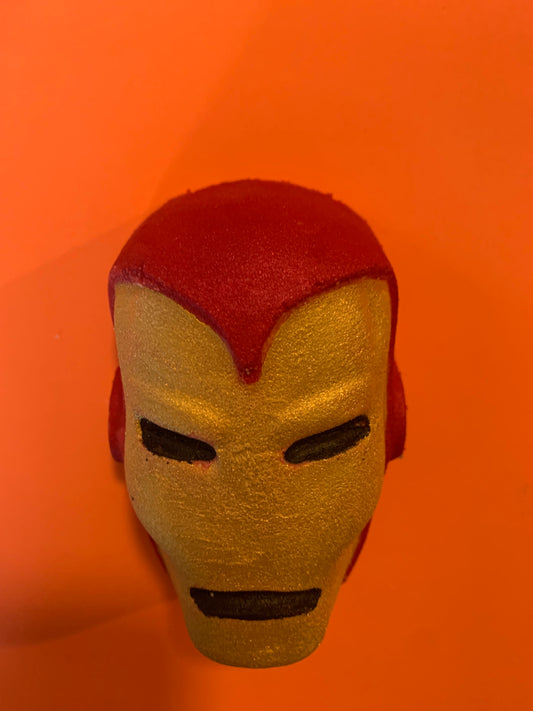 Masked Suited Man of Iron Hero Avenge Character Bath Bomb with surprise inside