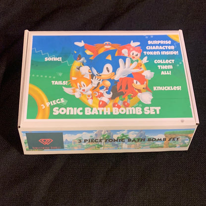 4 Piece Hand-painted Sonic Bath Bomb Gift Boxed Set