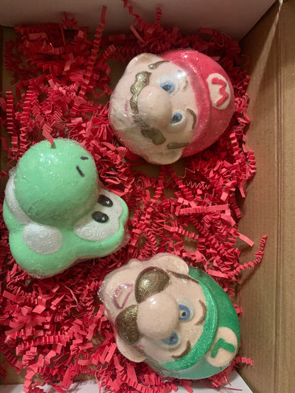 Mario Bros. Character Bath Bombs