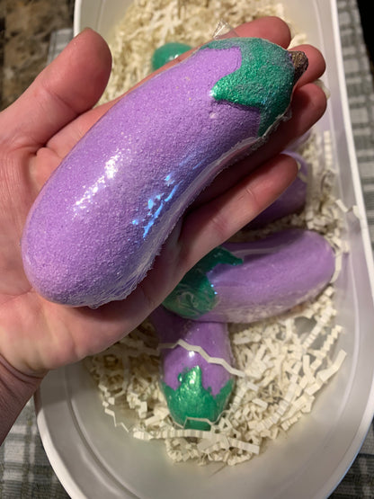 Jasmine Vanilla Eggplant Bath Bomb