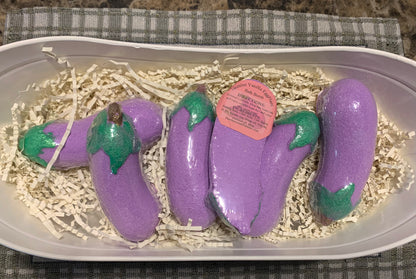 Jasmine Vanilla Eggplant Bath Bomb